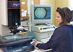 Precision inspecting equipment ensures tight tolerances